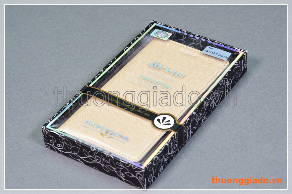 Bao da Nokia 6 (2018) flip leather case, hiệu Vili