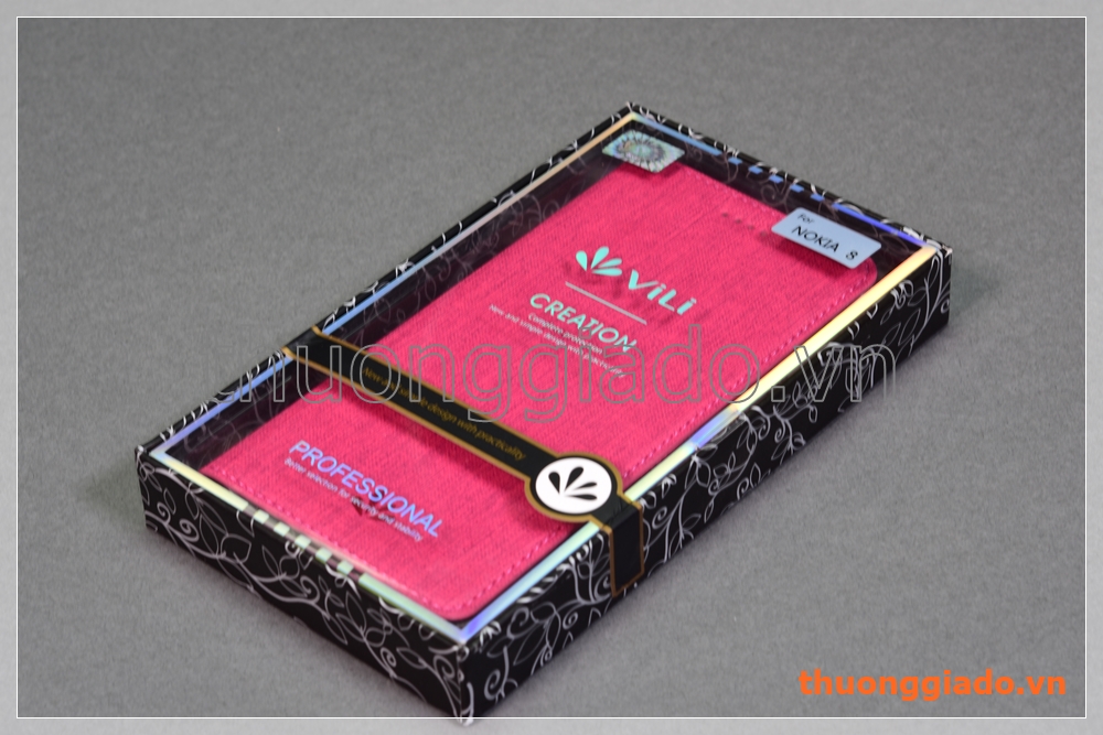 Bao da Nokia 8 (5.3") flip leather case, hiệu Vili