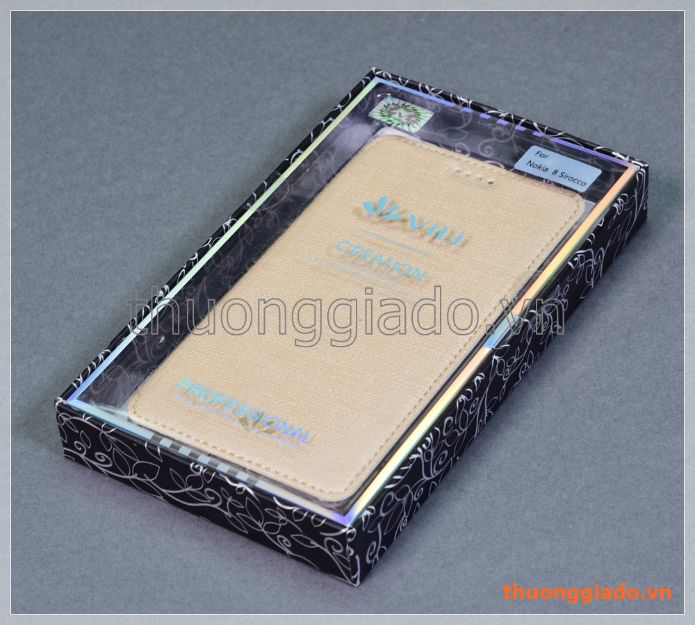 Bao da Nokia 9 (5.3"), Nokia 8 Sirocco flip case, hiệu VILI