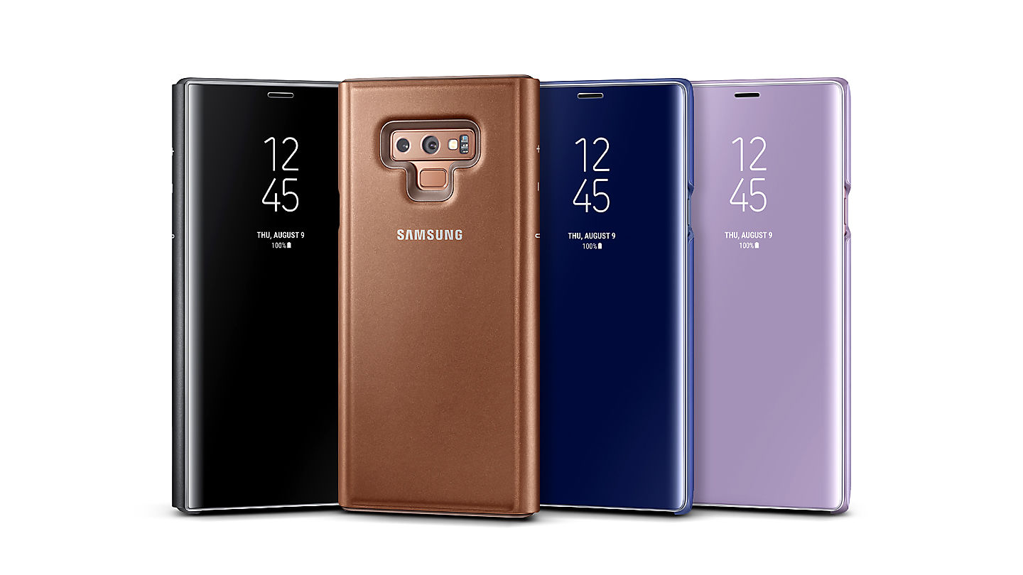 Bao da Samsung Clear View đứng Note 9/ Note9/ N960 màu xanh chính hãng