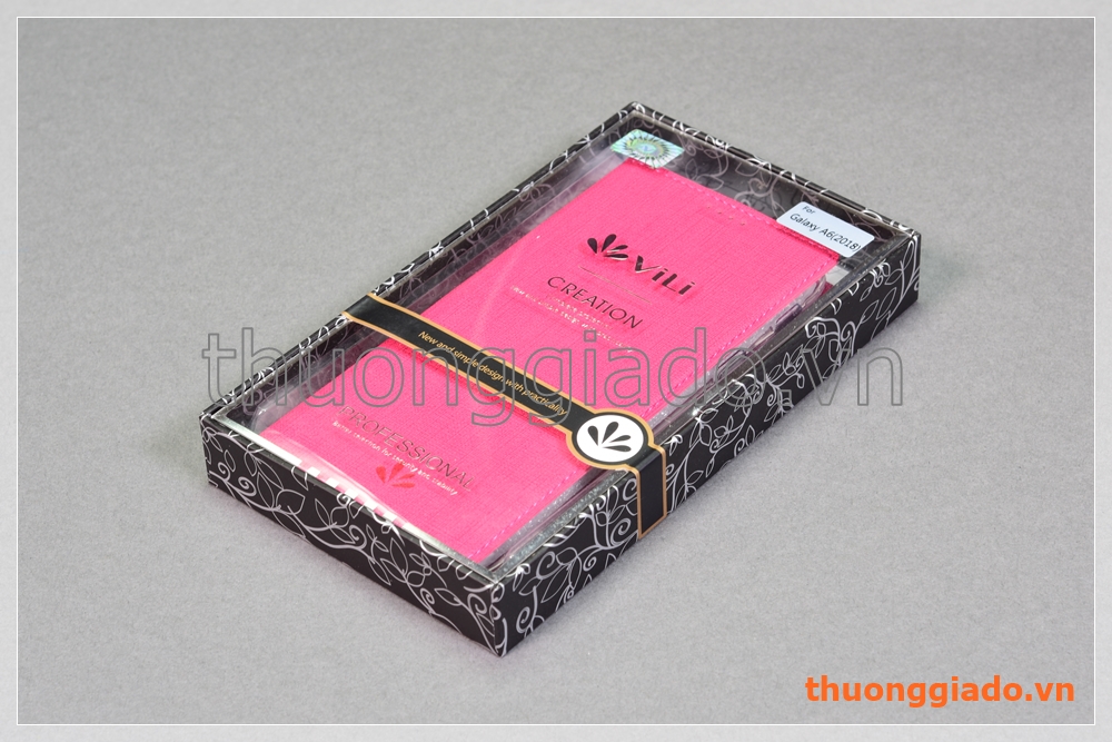 Bao da Samsung Galaxy A6 (2018)/ A600 flip leather case, hiệu Vili