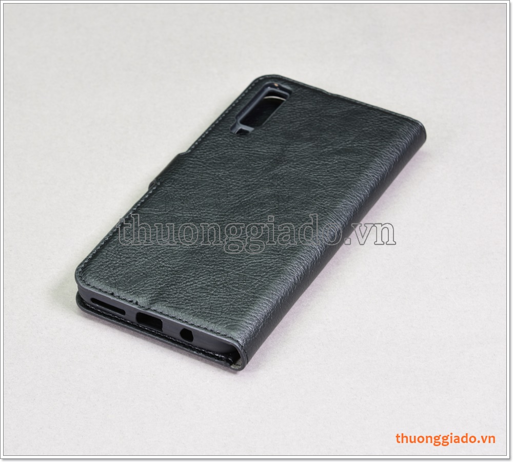 Bao da Samsung Galaxy A7 (2018), bao da cầm tay, chất liệu da bò, hiệu Kaiyue