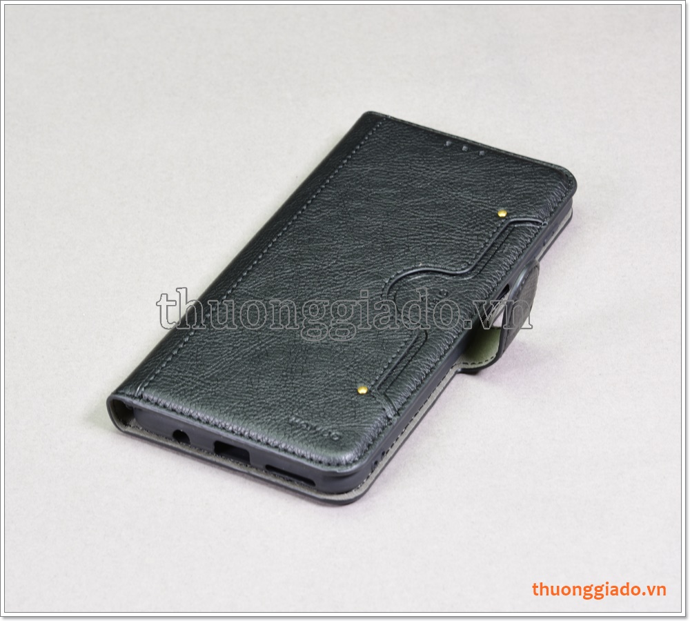 Bao da Samsung Galaxy A7 (2018), bao da cầm tay, chất liệu da bò, hiệu Kaiyue