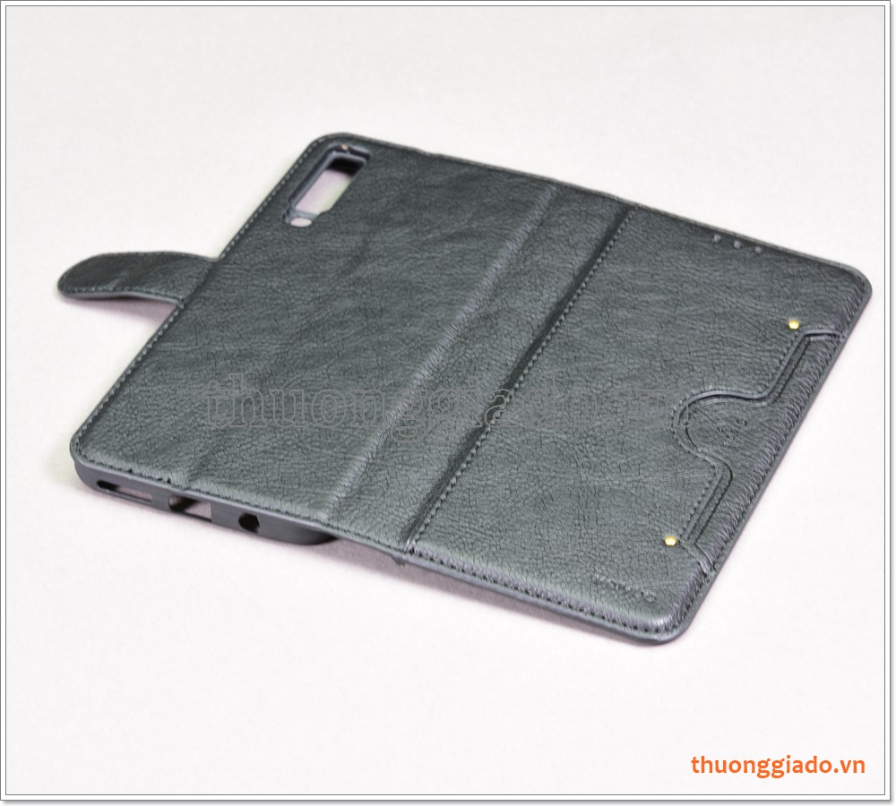 Bao da Samsung Galaxy A7 (2018), bao da cầm tay, chất liệu da bò, hiệu Kaiyue