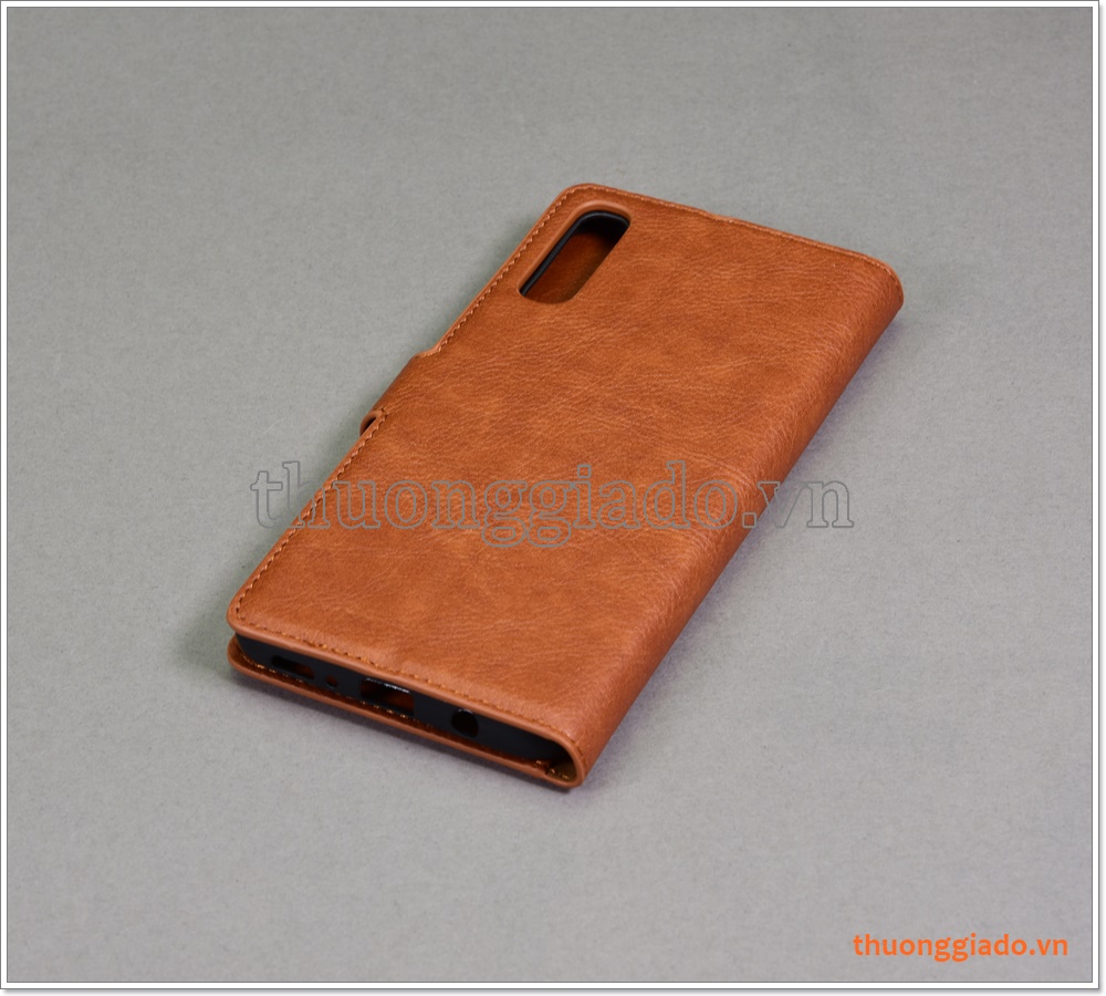 Bao da Samsung Galaxy A70, bao da cầm tay, chất liệu da bò, hiệu Kaiyue