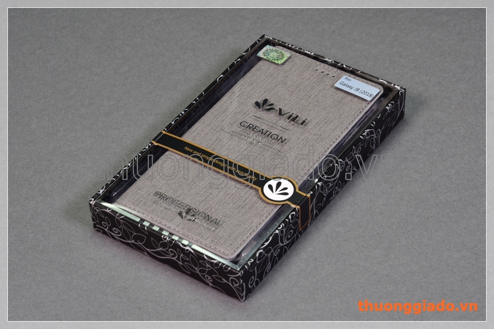 Bao da Samsung Galaxy J8 (2018)/ J810 flip leather case, hiệu Vili