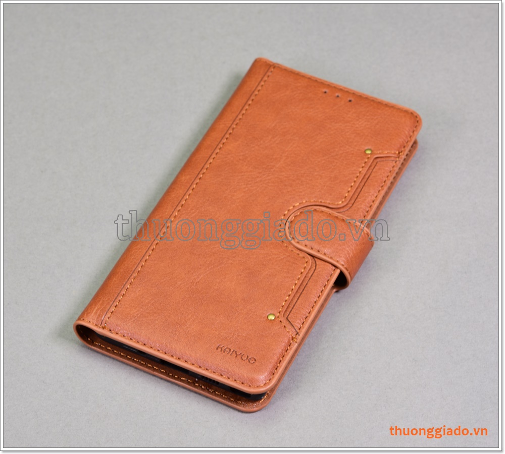 Bao da Samsung Galaxy Note 10 (N970), bao da cầm tay, chất liệu da bò, hiệu Kaiyue
