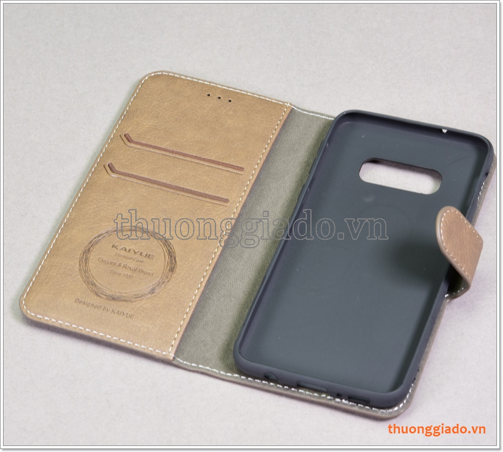 Bao da Samsung Galaxy S10e (G970), bao da cầm tay, chất liệu da bò, hiệu Kaiyue