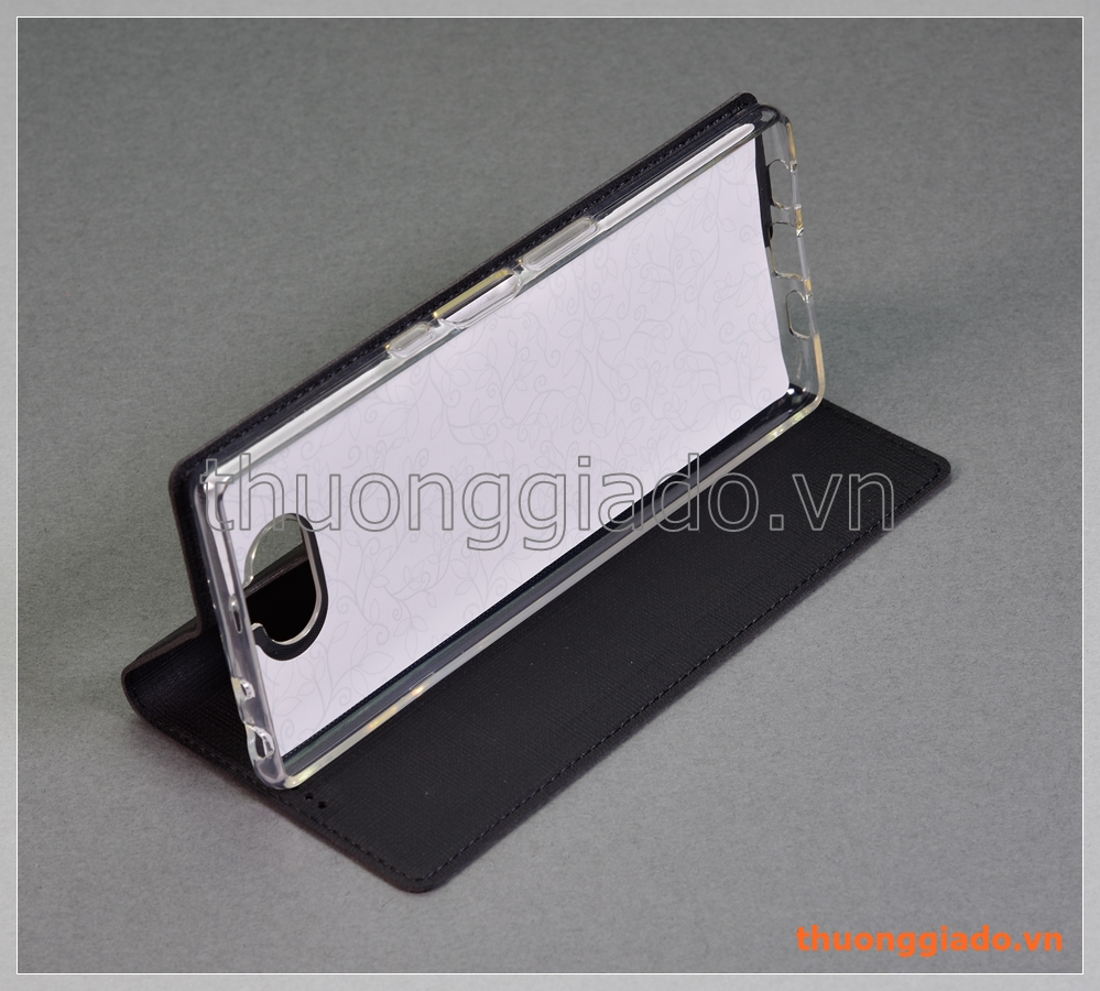 Bao da Sony Xperia XA3 Ultra, bao da cầm tay nắp gập mở kiểu flip, hiệu Vili