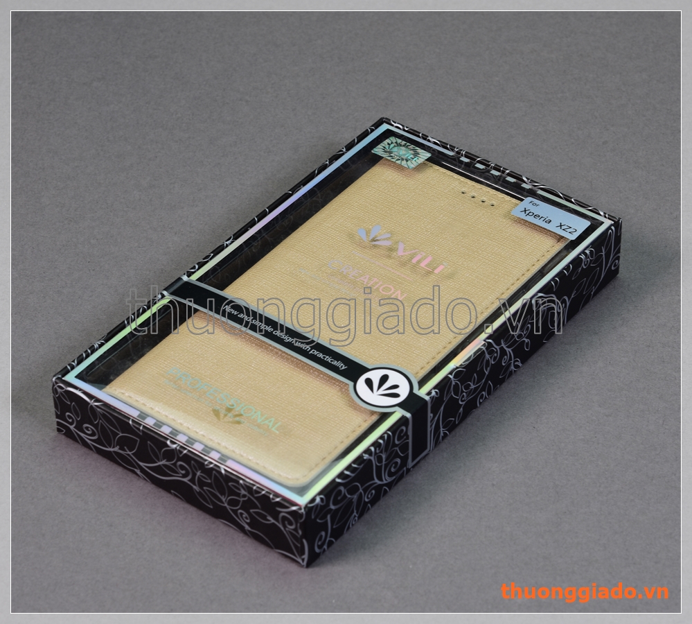 Bao da Sony Xperia XZ2 (5.7"), cầm tay nắp gập mở, hiệu Vili
