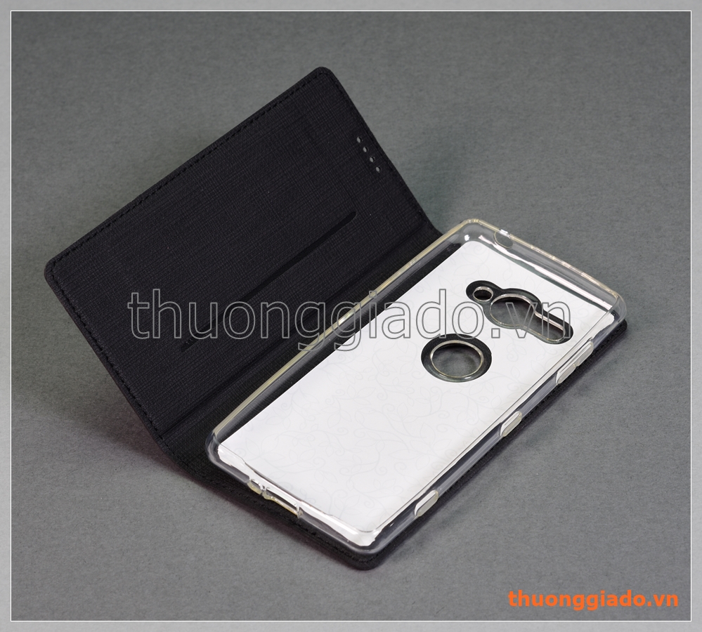 Bao da Sony Xperia XZ2 Compact, bao da cầm tay nắp gập mở kiểu flip, hiệu Vili