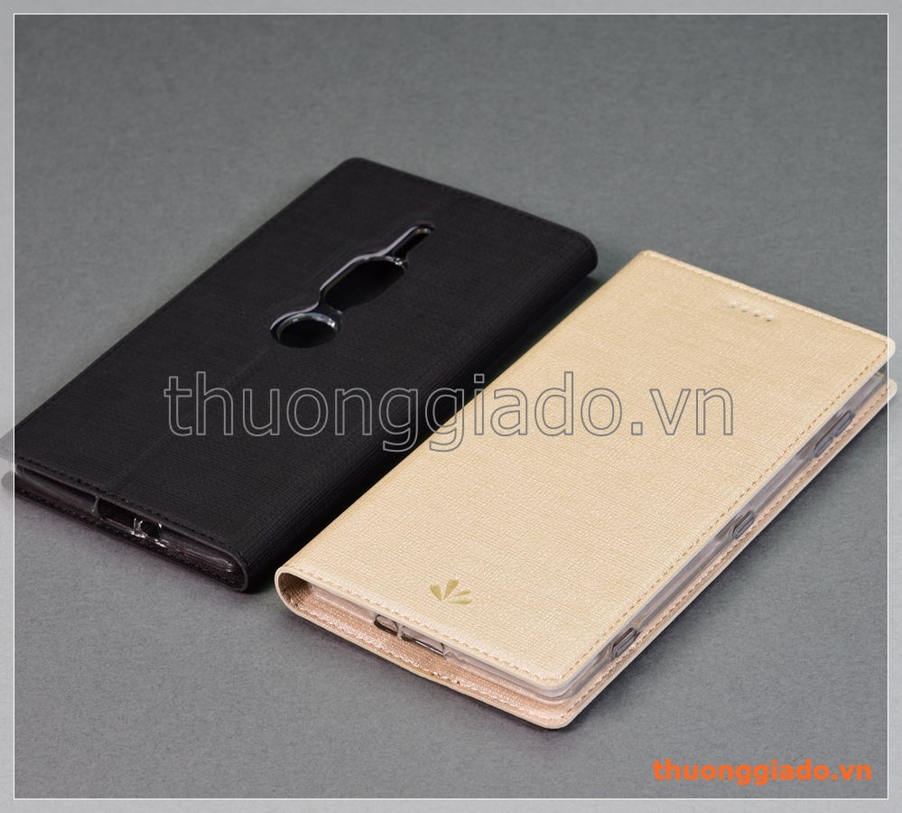 Bao da Sony Xperia XZ2 Premium, bao da cầm tay nắp gập mở, hiệu Vili