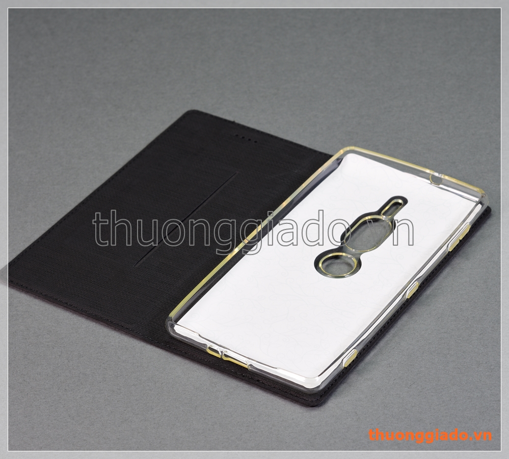 Bao da Sony Xperia XZ2 Premium, bao da cầm tay nắp gập mở, hiệu Vili