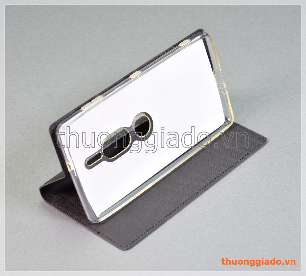 Bao da Sony Xperia XZ2 Premium, bao da cầm tay nắp gập mở, hiệu Vili
