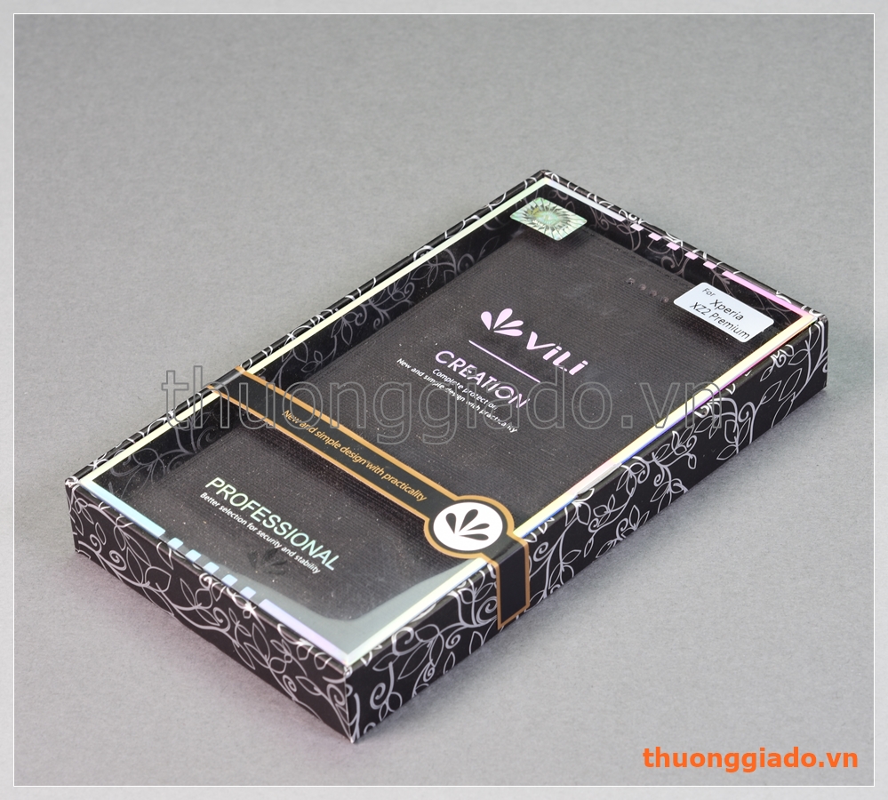 Bao da Sony Xperia XZ2 Premium, bao da cầm tay nắp gập mở, hiệu Vili