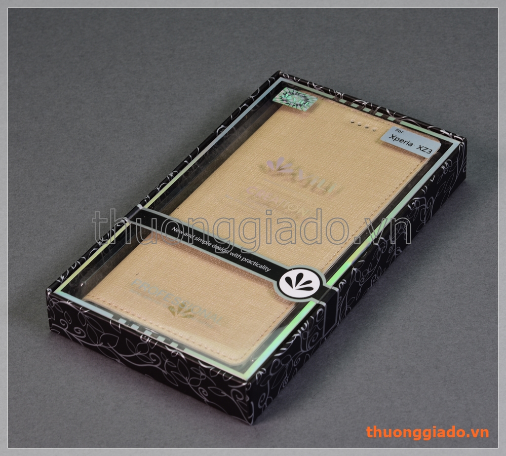 Bao da Sony Xperia XZ3 (6.0"), bao da cầm tay nắp gập mở kiểu flip, hiệu Vili