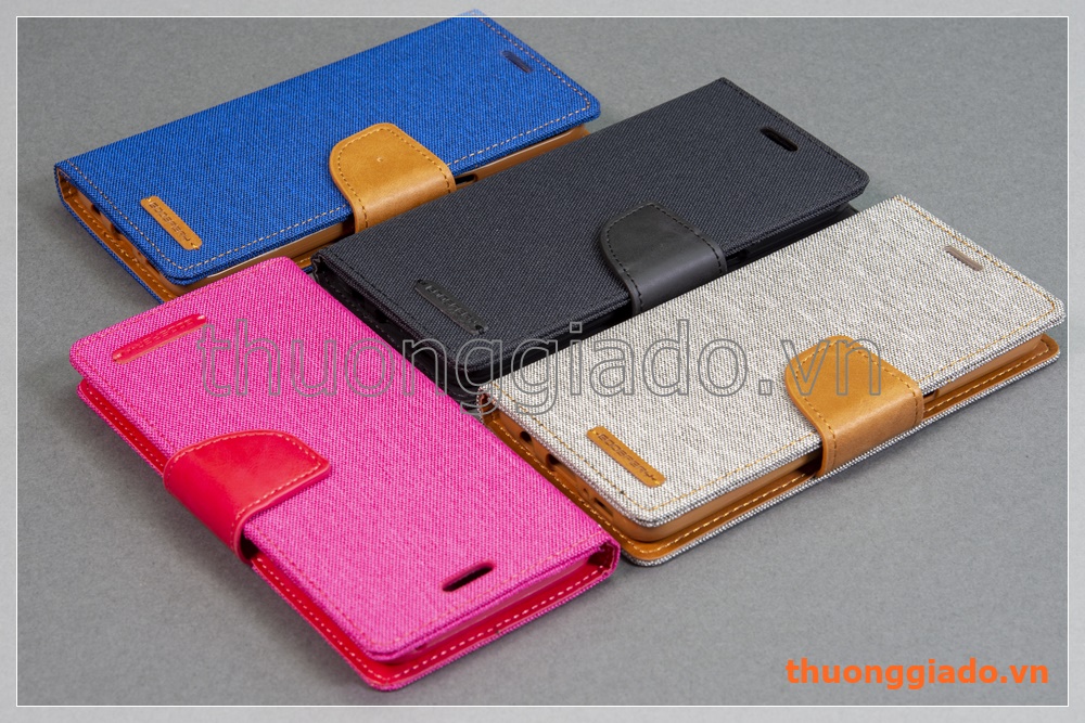Bao da thời trang Samsung Galaxy S8/ G950 (Hiệu GOOSPERY, CANVAS DIARY)