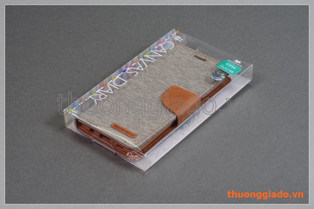 Bao da thời trang Samsung Galaxy S8/ G950 (Hiệu GOOSPERY, CANVAS DIARY)