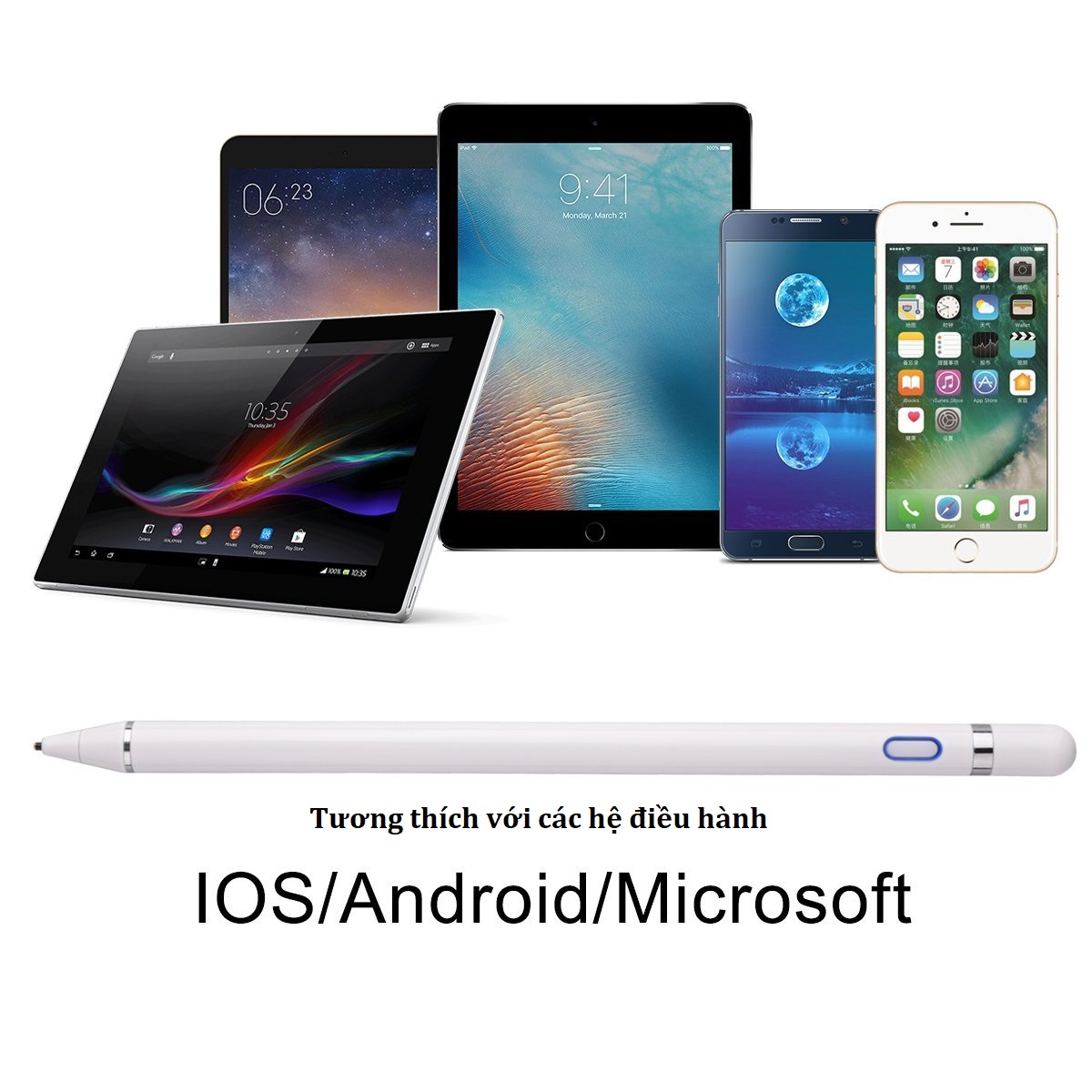Bút cảm ứng điện dung bản 2018, nét bút siêu nhỏ (1.4mm), phong cách Apple Pencil
