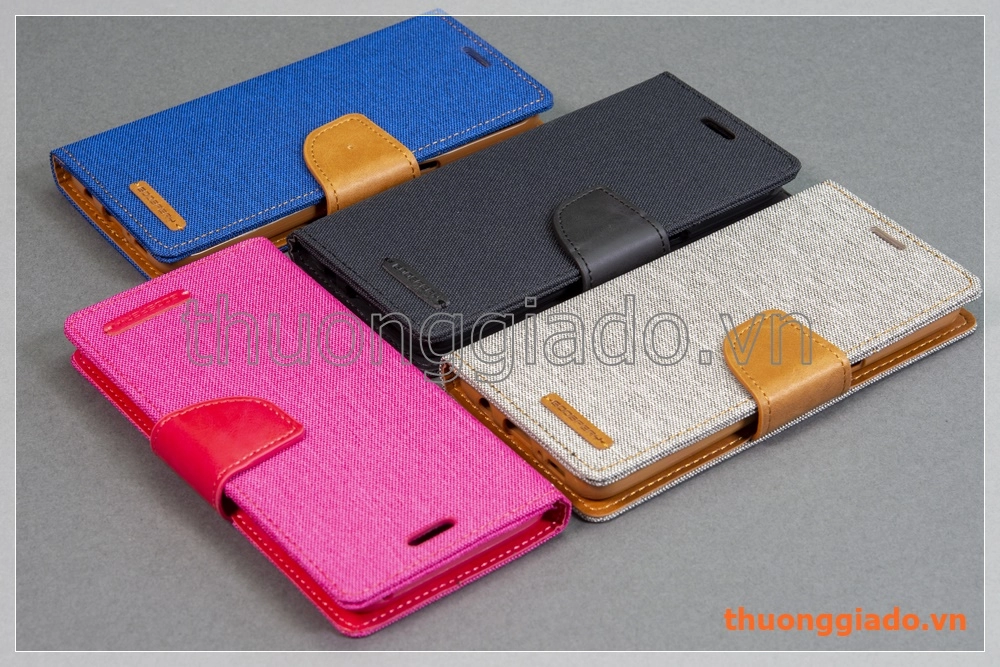 Bao da thời trang Samsung Galaxy S8/ G950 (Hiệu GOOSPERY, CANVAS DIARY)