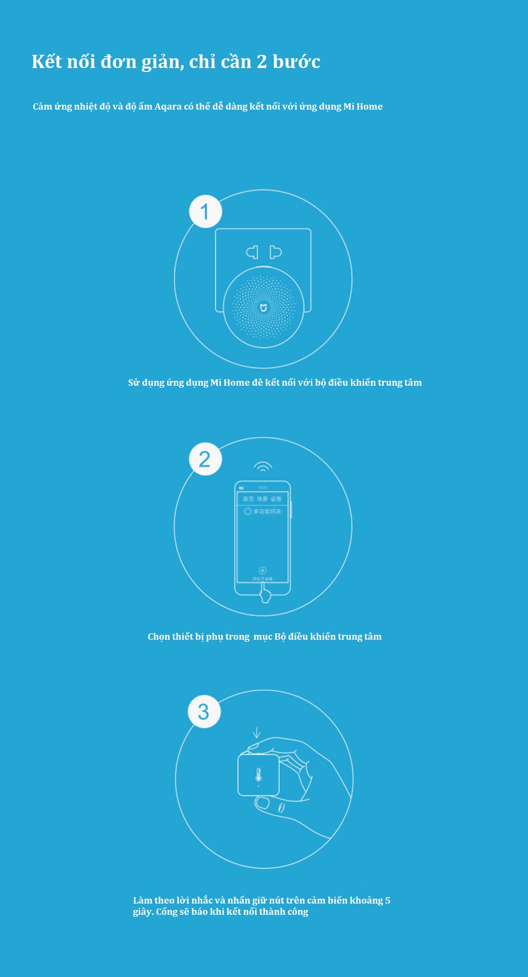 Cảm biến nhiệt độ và độ ẩm Xiaomi Aqara WSDCGQ11LM