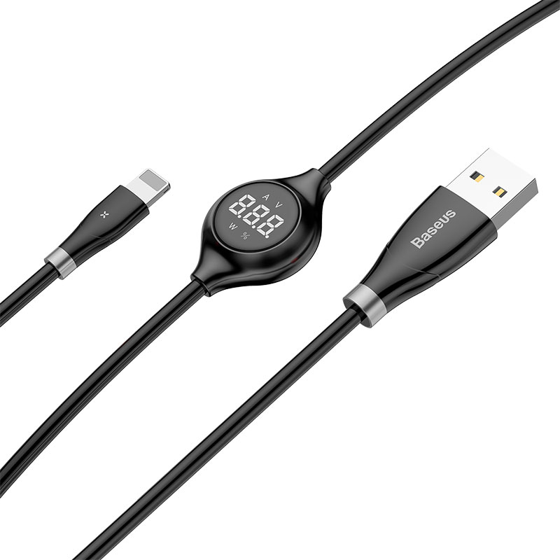 Cáp sạc usb lightning có màn hình hiển thị thông số sạc hiệu Baseus