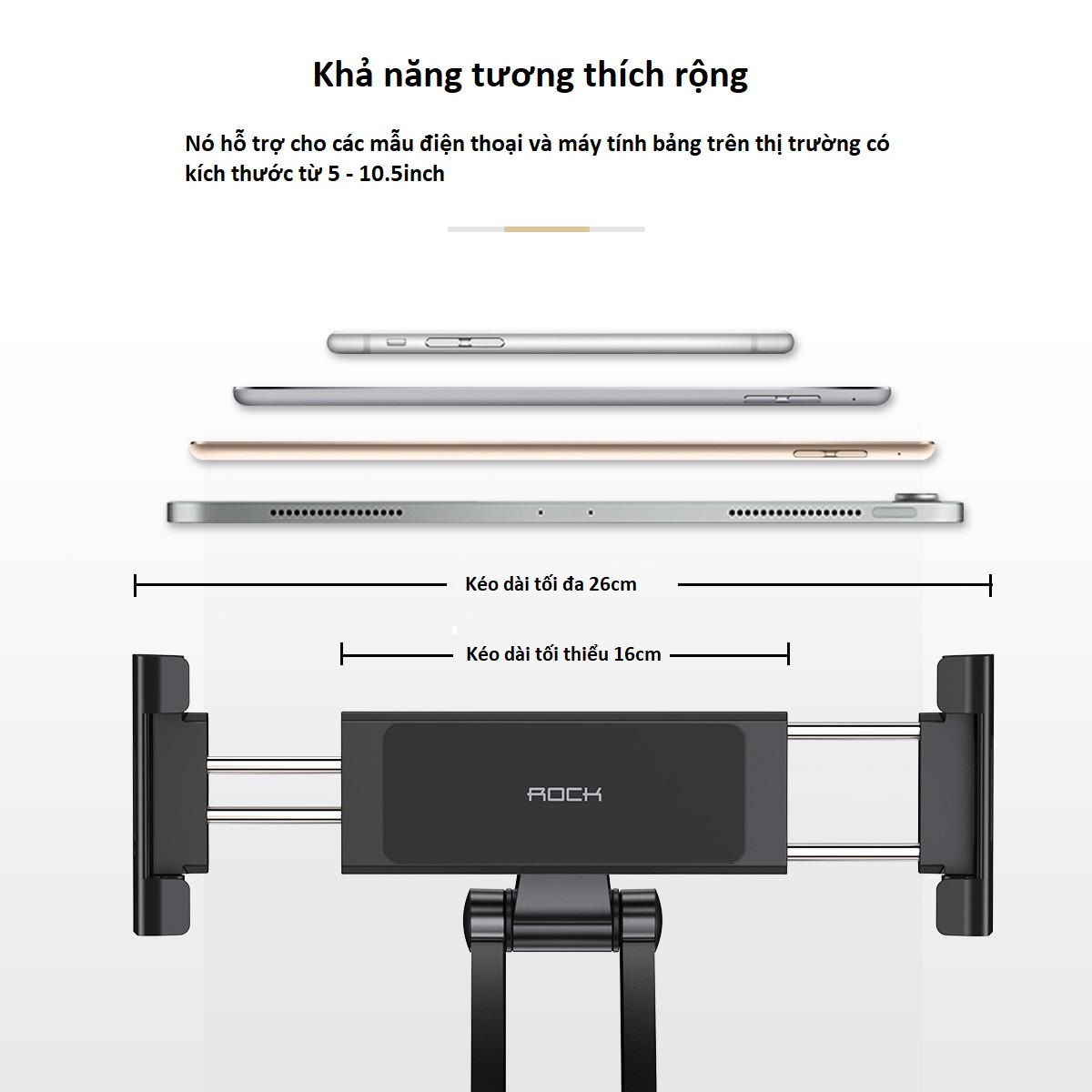 Chân giữ máy tính bảng hiệu Rock Desktop Stand