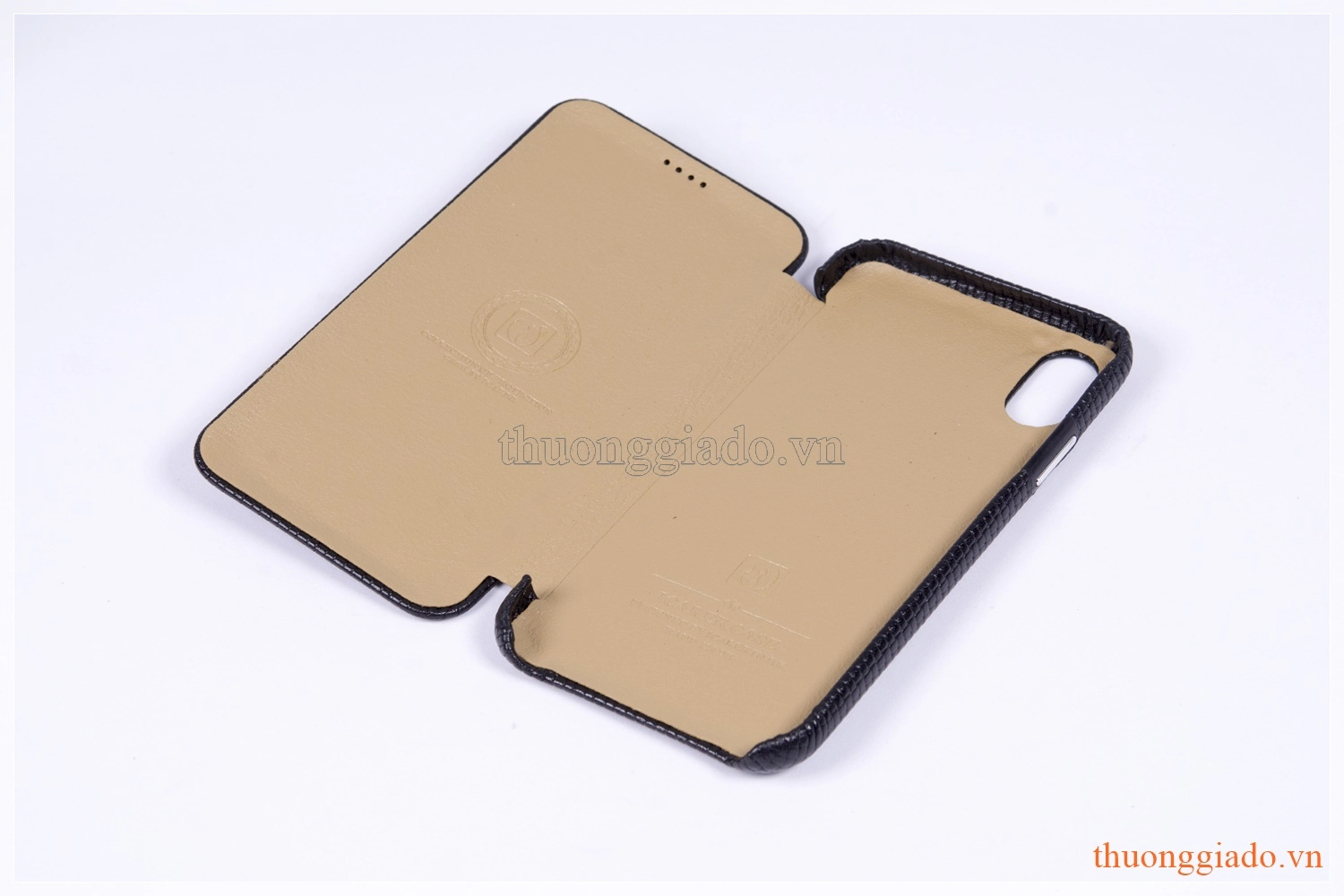 Bao da iPhone X (5.8"), iPhone Xs (5.8"), hiệu Icarer, da sần, mã RI805-BN