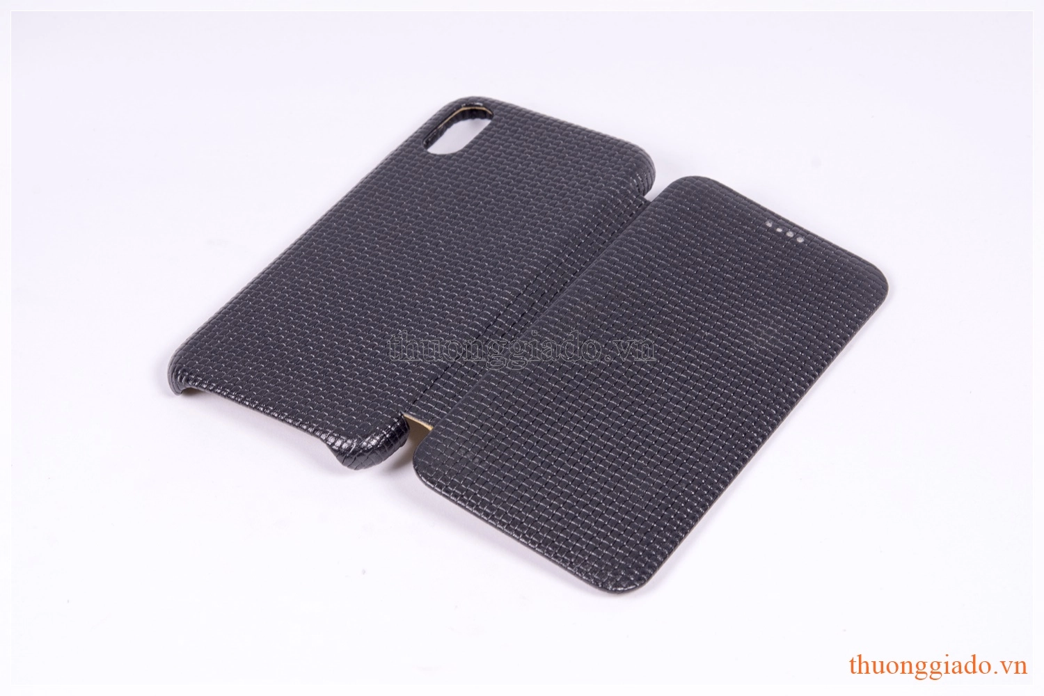 Bao da iPhone X (5.8"), iPhone Xs (5.8"), hiệu Icarer, da sần, mã RI805-BN