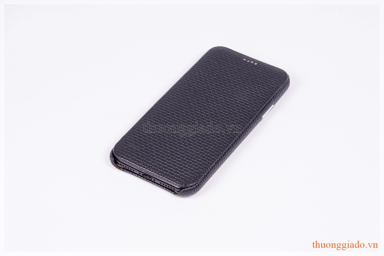 Bao da iPhone X (5.8"), iPhone Xs (5.8"), hiệu Icarer, da sần, mã RI805-BN