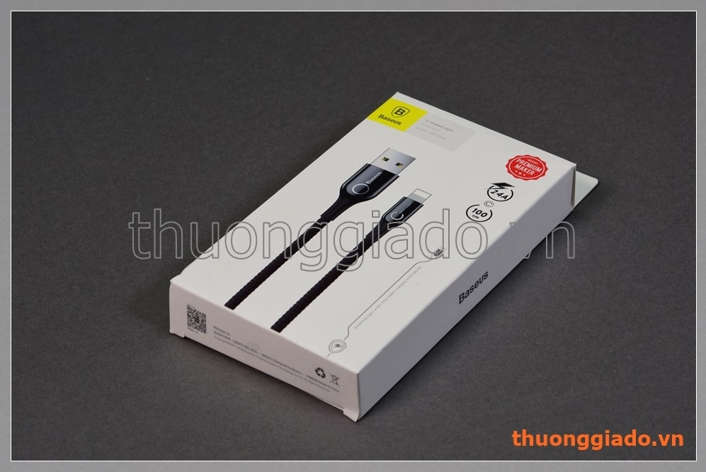 Cáp sạc usb Baseus Lightning cho Apple iPhone, iPad, iPod (vỏ bọc vải dù)