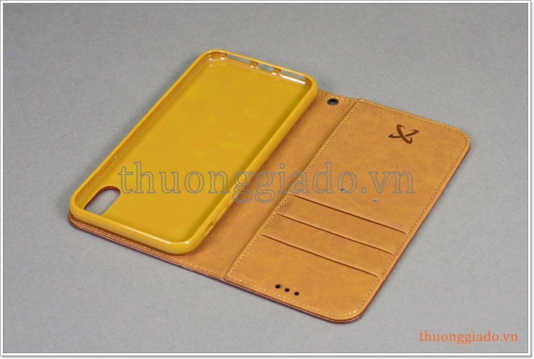 Bao da iPhone XS Max, bao da cầm tay, da bò, mặt mịn, màu sắc