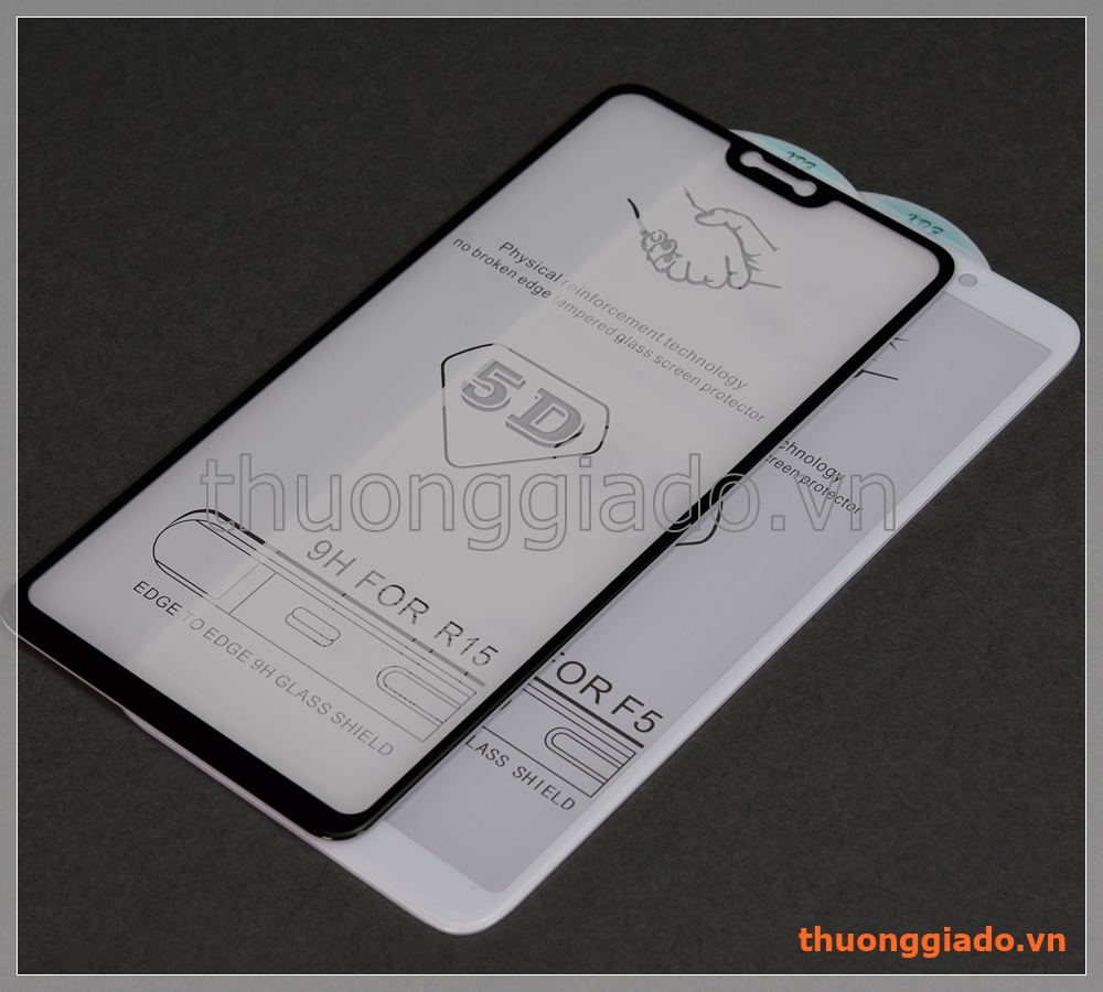 Dán kính cường lực OPPO F7/ OPPO R15 Tempered Glass (full màn hình, loại 5D)