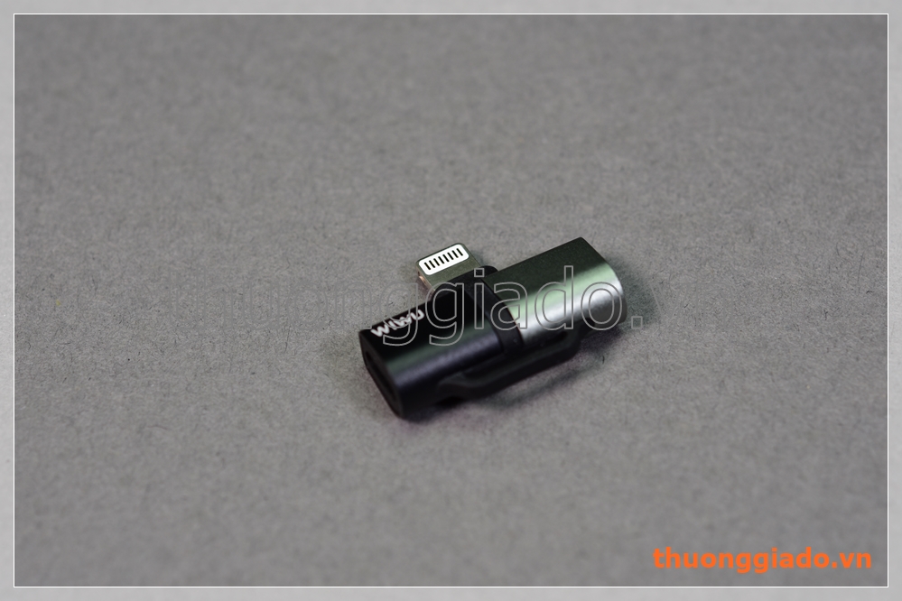 Đầu chuyển đổi lightning 1 ra 2, hỗ trợ cùng lúc sạc và nghe nhạc (hiệu Wiwu)