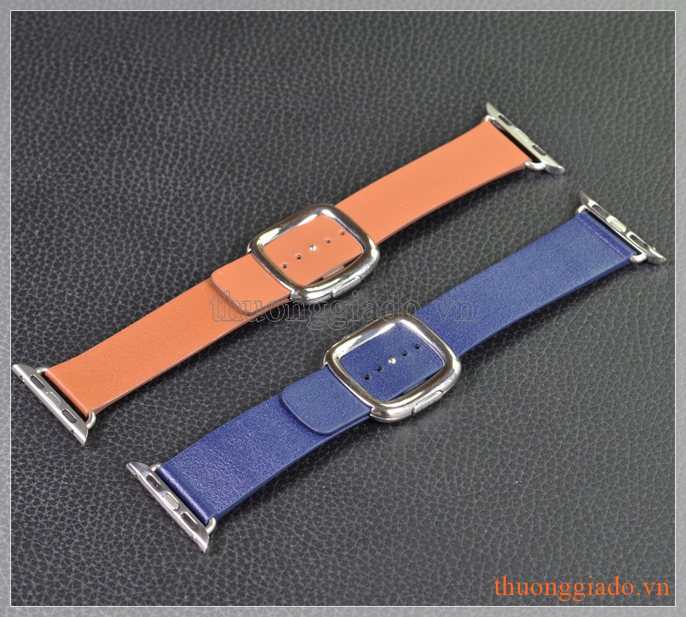 Dây đeo tay đồng hồ Apple Watch 38mm thế hệ 1/2/3 (dây da, khóa hình vuông)