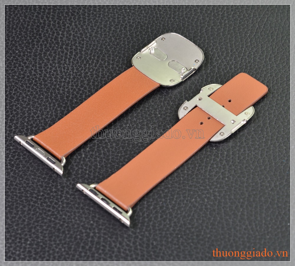 Dây đeo tay đồng hồ Apple Watch 38mm thế hệ 1/2/3 (dây da, khóa hình vuông)