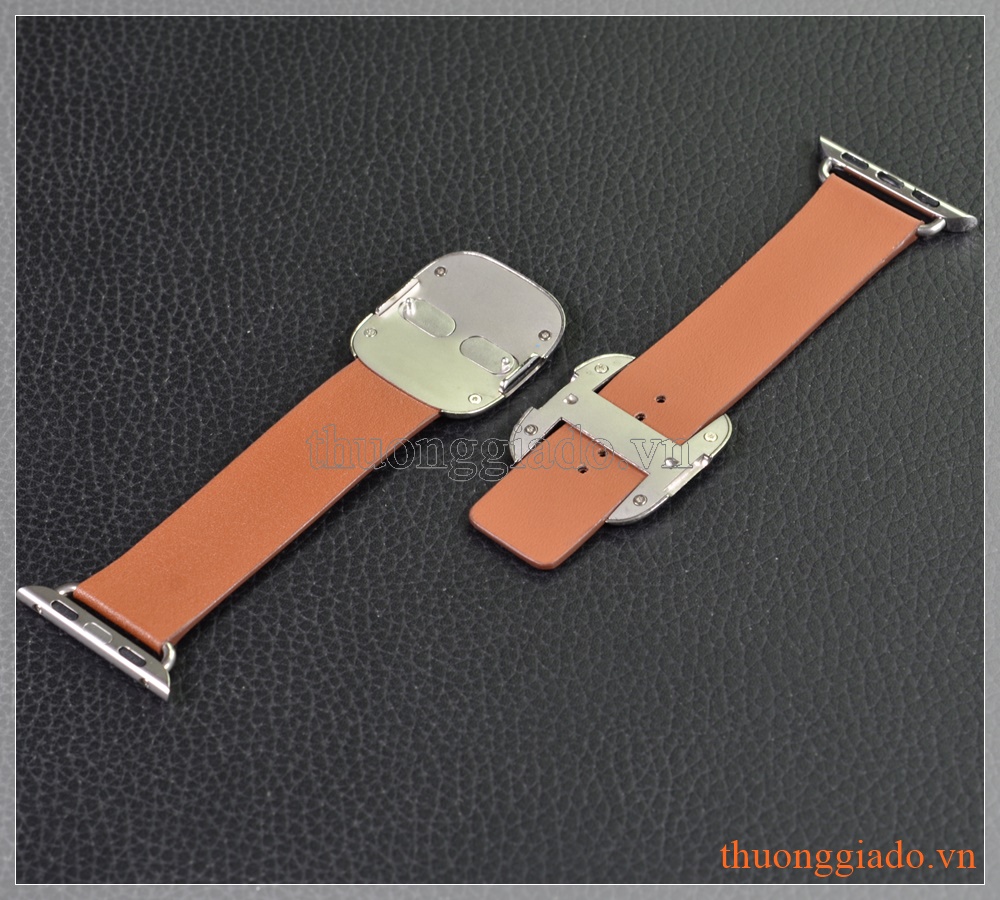 Dây đeo tay đồng hồ Apple Watch 38mm thế hệ 1/2/3 (dây da, khóa hình vuông)
