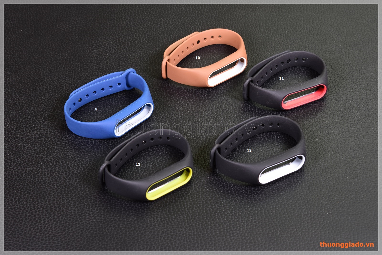 Dây đeo tay Mi Band 2 (dây cao su, với viền khác màu)