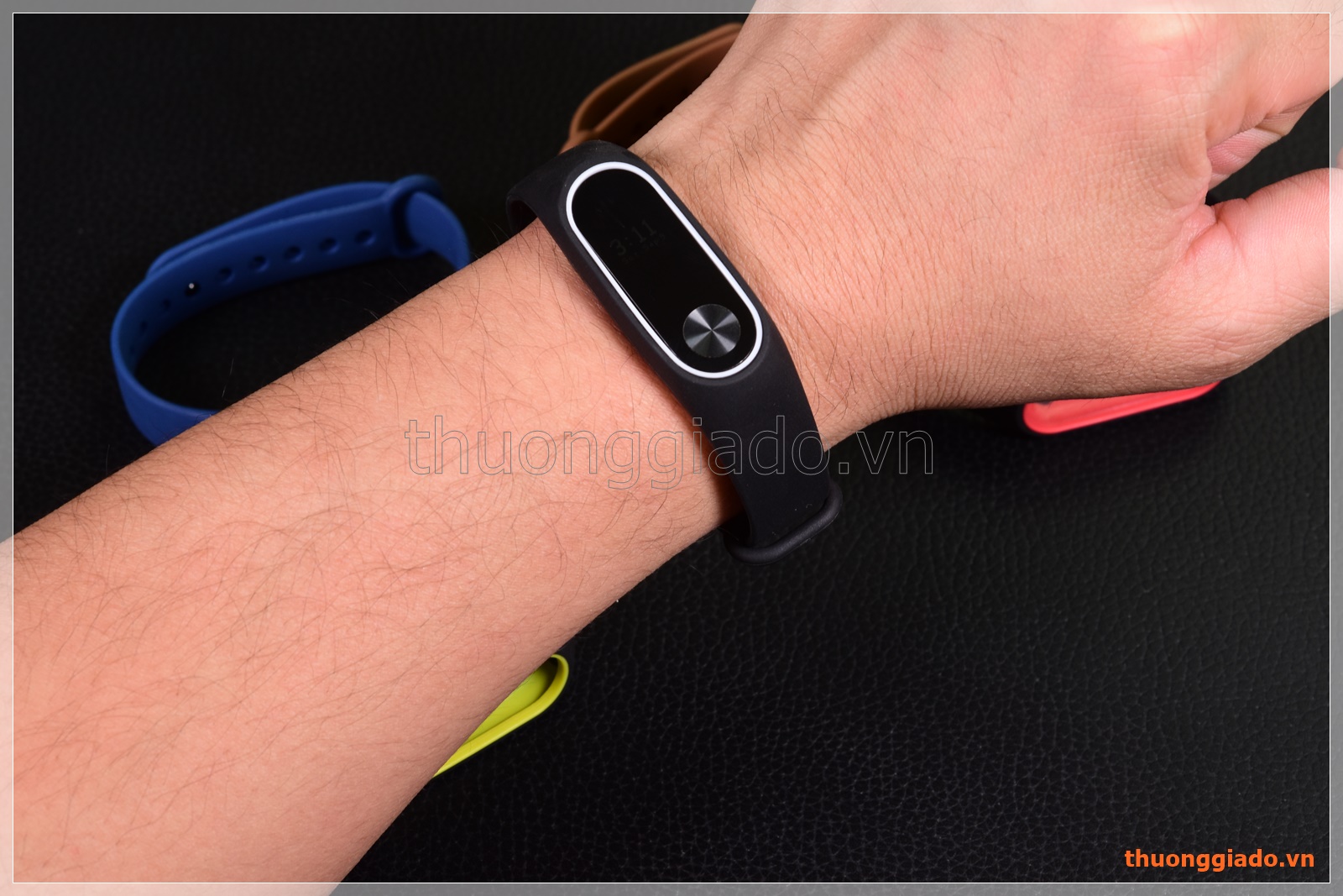 Dây đeo tay Mi Band 2 (dây cao su, với viền khác màu)