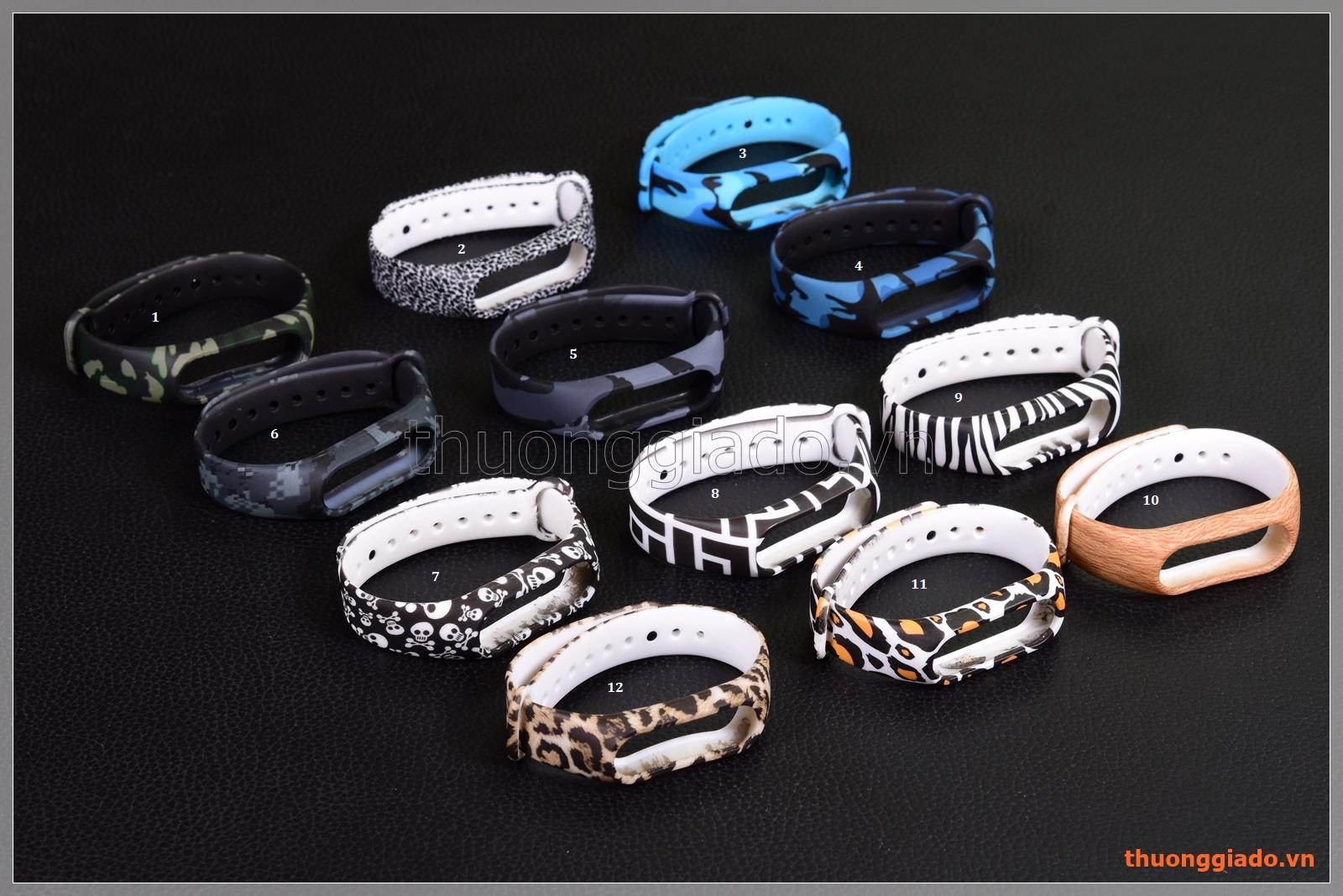 Dây đeo tay thay thế Mi Band 2 (màu sắc thời trang, chất liệu cao su)