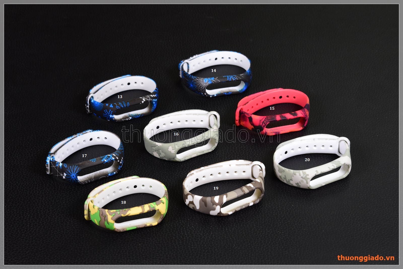 Dây đeo tay thay thế Mi Band 2 (màu sắc thời trang, chất liệu cao su)