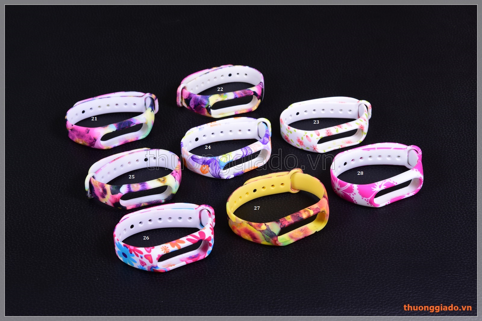 Dây đeo tay thay thế Mi Band 2 (màu sắc thời trang, chất liệu cao su)