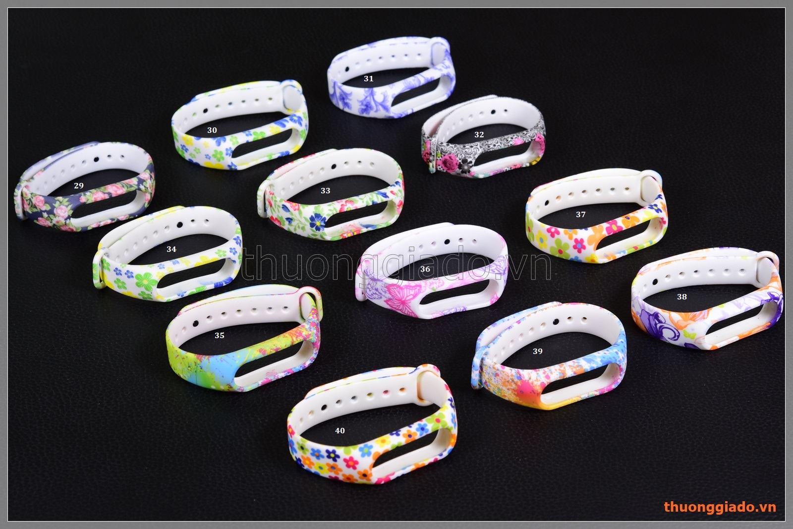 Dây đeo tay thay thế Mi Band 2 (màu sắc thời trang, chất liệu cao su)