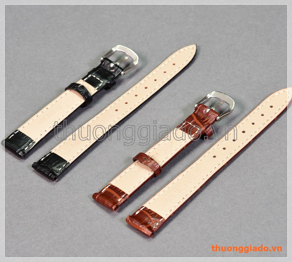 Dây đồng hồ 14mm dây da vân cá sấu
