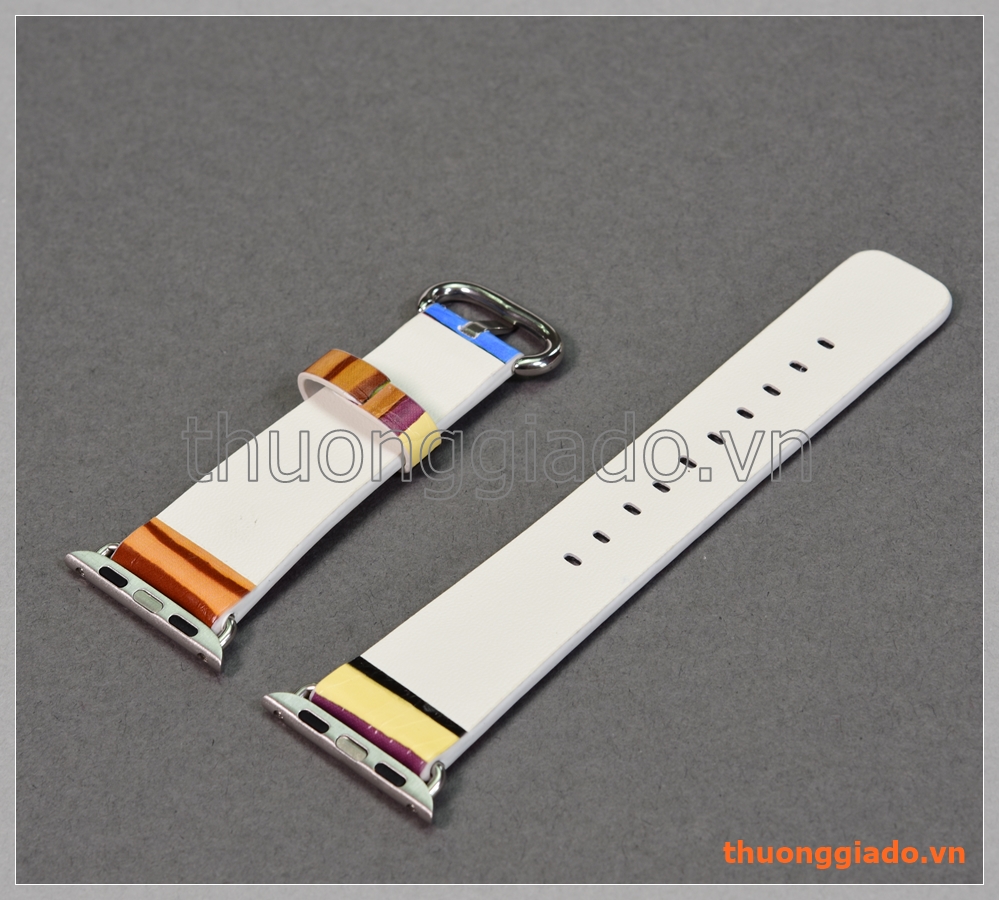 Dây đồng hồ Apple Watch 38mm (da PU, nhiều màu sọc ngang)