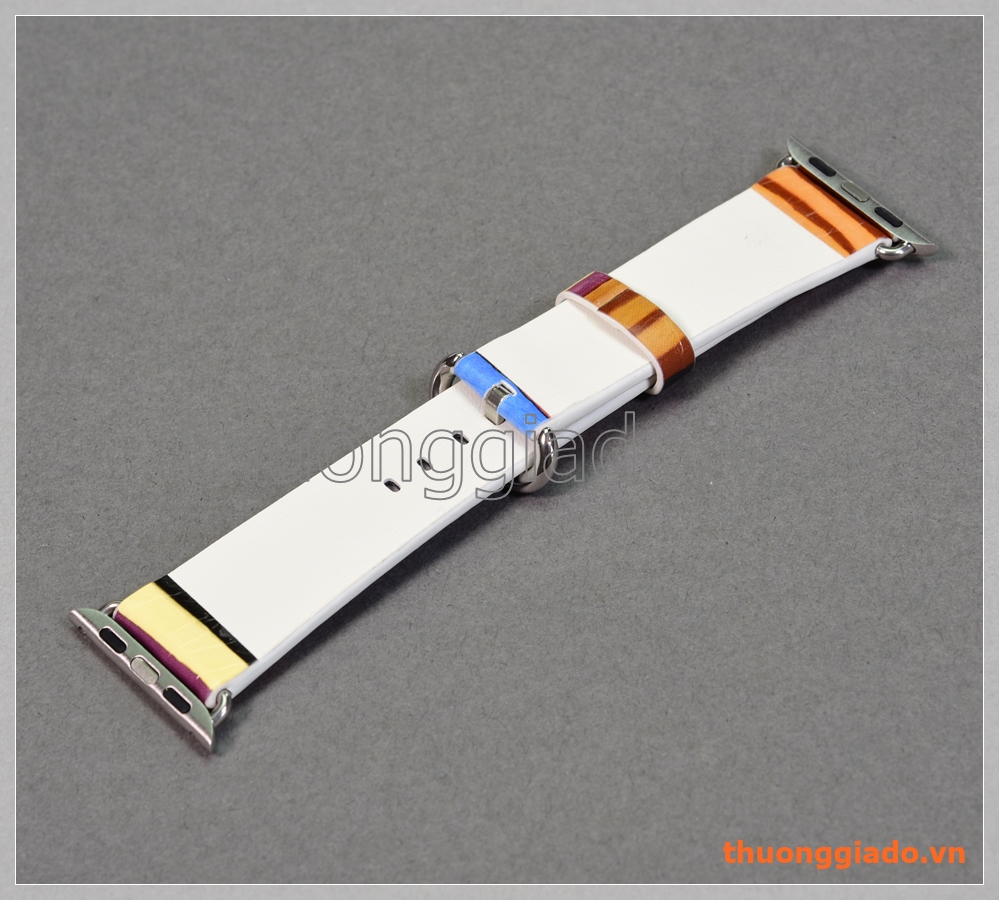 Dây đồng hồ Apple Watch 38mm (da PU, nhiều màu sọc ngang)