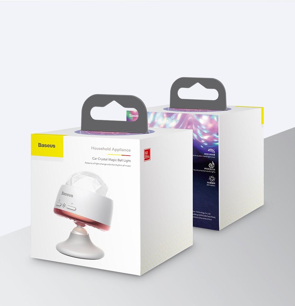 Đèn Led Baseus tích điện ánh sáng thay đổi theo tiếng nhạc,vũ trường trên ô tô
