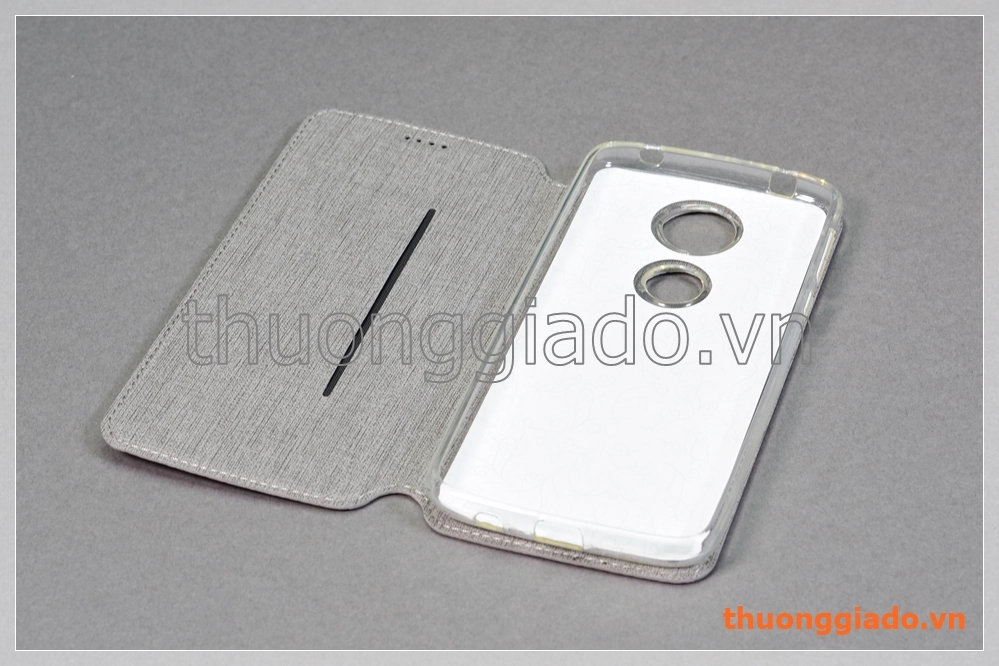 Bao da cầm tay Moto E5 Plus, Motorola flip leather case, hiệu Vili