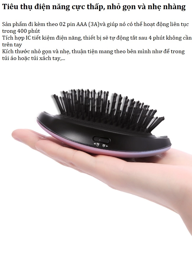 Lược chải đầu kiêm máy massage Xiaomi Yueli HIC-206PS Lược chải đầu kiêm máy massage Xiaomi Yueli HIC-206PS