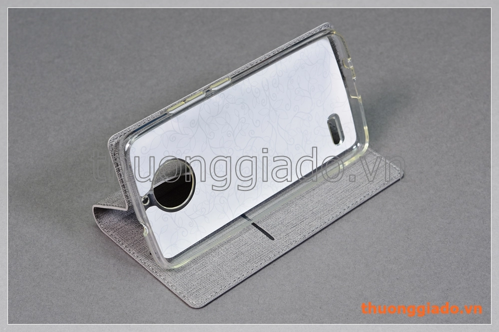 Bao da Moto E4 (Motorola) flip leather case, hiệu Vili